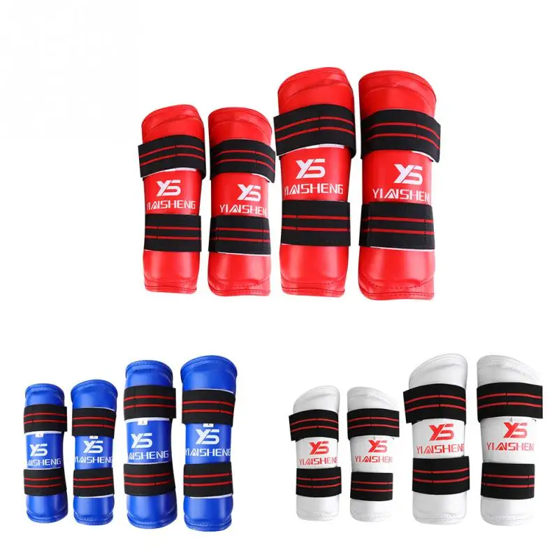 4Pcs/Lot Knee Pads Support Leg Thicken PU Leather Taekwondo Arm & Shin