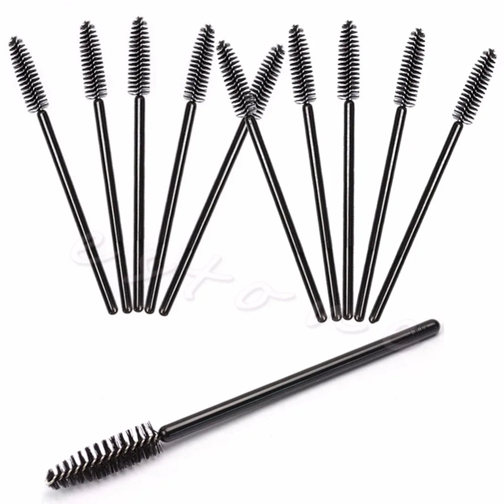 

HUAMIANLI 10pcs Eyelash Brush Disposable Mascara Wand Applicator Spoolers Brush Makeup