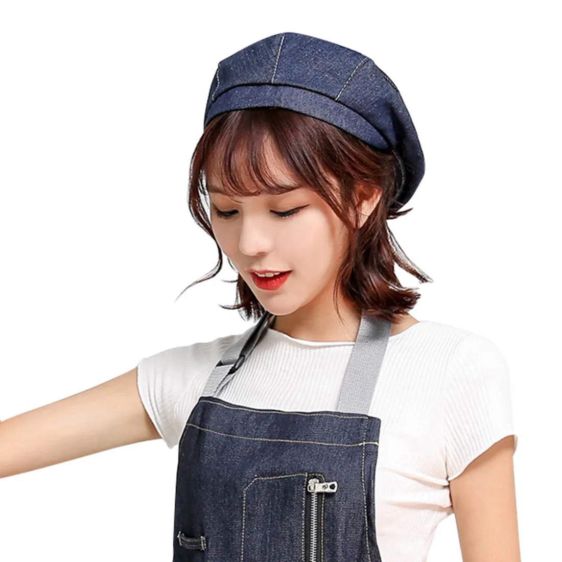 

2019 New Chef Hat Cafe Bar Waiter Berets Hotel Restaurant Canteen Bakery Kitchen Cook Cap Chef Restaurant Uniform Waiter Hats