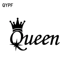 Qypf adesivo de vinil para motocicleta, decalque preto e prata, 15.3cm * 10cm da moda, queen, carro e motocicleta