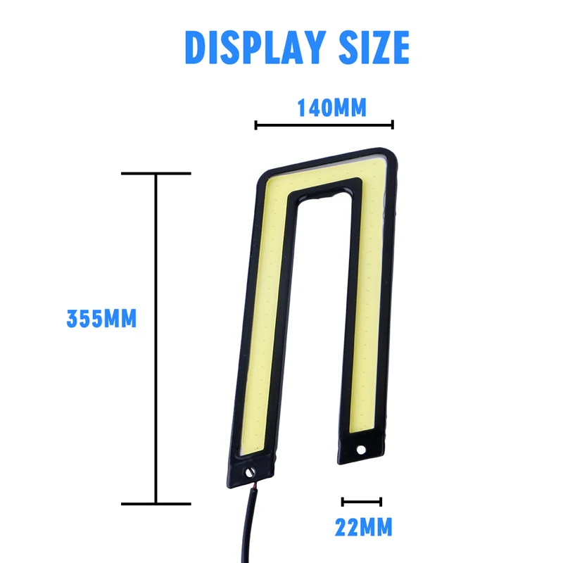 U-образный COB Автомобильные аксессуары дневные ходовые огни DRL neblineros led para auto angel eyes стоп-сигнал 14 см 5,51 дюйма 6000 K-8000 K