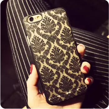 

New Phone Case for iphone 6 Case for iphone 6 6S 5S 5 Plus Vintage Flower Pattern Luxury Phone Back Cover