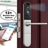 RAYKUBE cerradura electrónica de puerta con huella/tarjeta inteligente/Bluetooth desbloquear Wifi cerradura TT Aplicación de teléfono sin llave cerradura R-F918 ► Foto 1/6