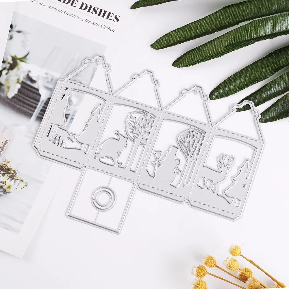 

Gift Box Bag Metal Cutting Dies for Scrapbooking Craft Clear Stamps Dies Embossing Stencils Card Making fustelle kaarten nieuw