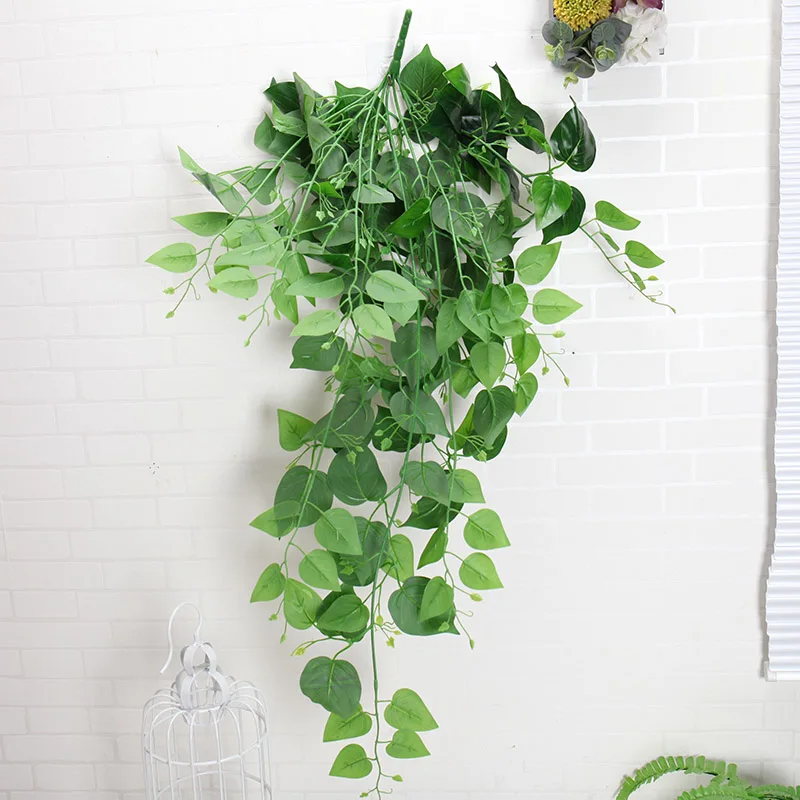 Wall Artificial flower Boston Ivy Vine String Hanging Green Plant