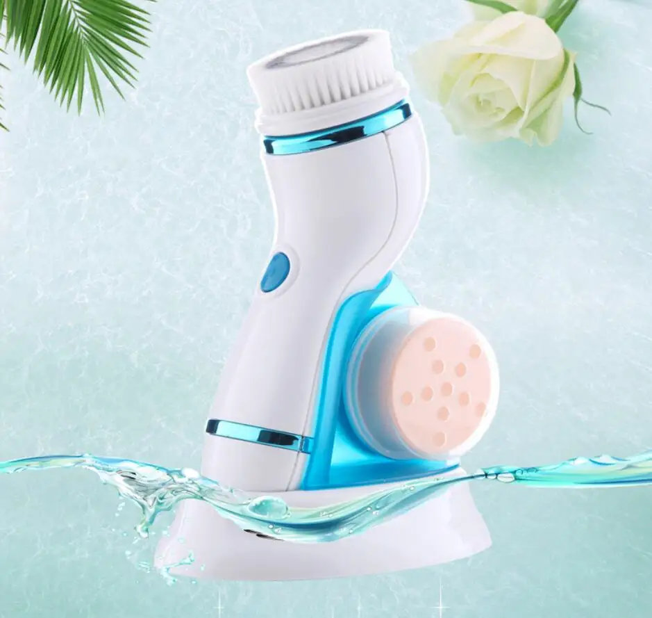 4 в 1 водонепроницаемый Электрический массажный ролик для очищения лица|cleanser