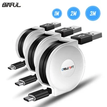 1 м 2 м 3 м usb type C выдвижной кабель для samsung huawei Xiaomi USB-C портативный type-C кабель для зарядки мобильного телефона кабель для зарядного устройства