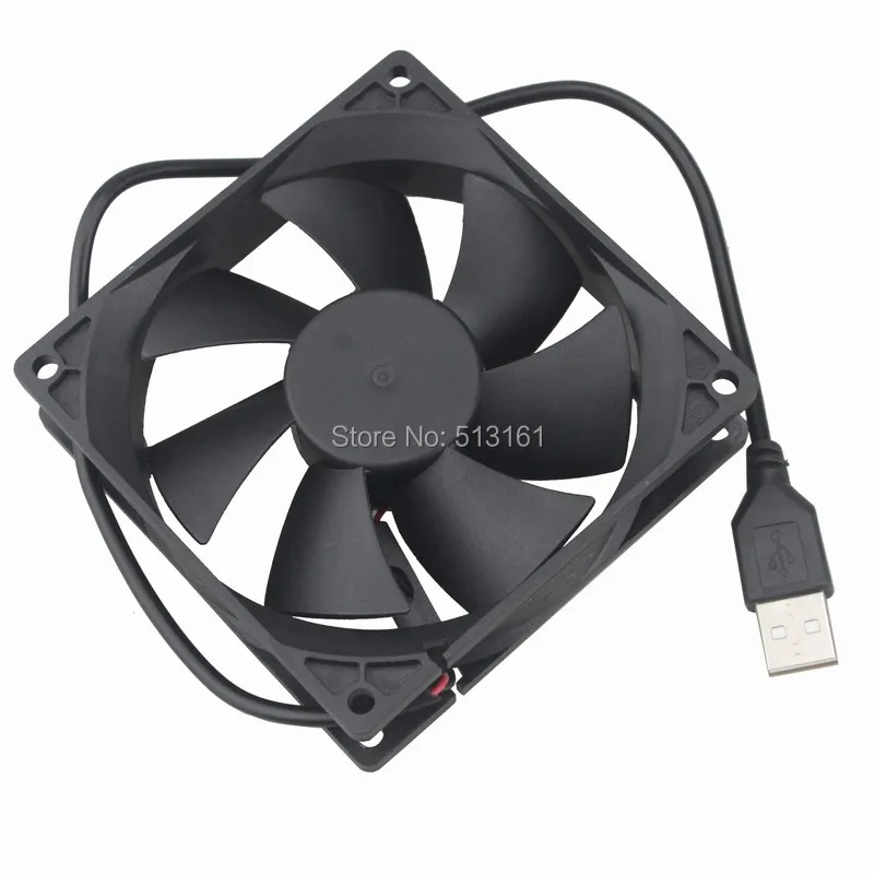 2 шт. Gdstime 92 мм 5 В USB 92x92x25 бесщеточный DC кулер ПК Компьютерный Вентилятор