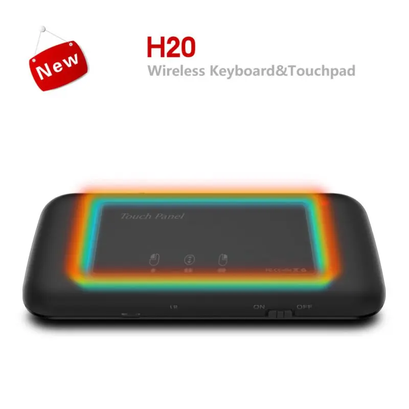 H20 мини беспроводная клавиатура с ИК-пультом дистанционного управления/обучения Air mouse совместима с Google/для Android tv Box Black