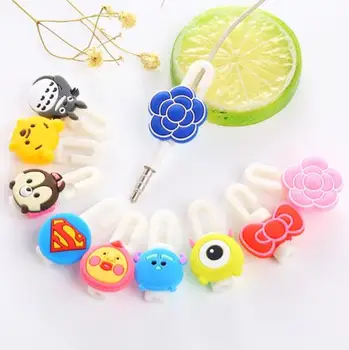 

Free Ship 50pcs Cartoon USB Cable Winder Data Earphone Cord Line Protector Cover Saver Liberator for iPhone Cell Phone
