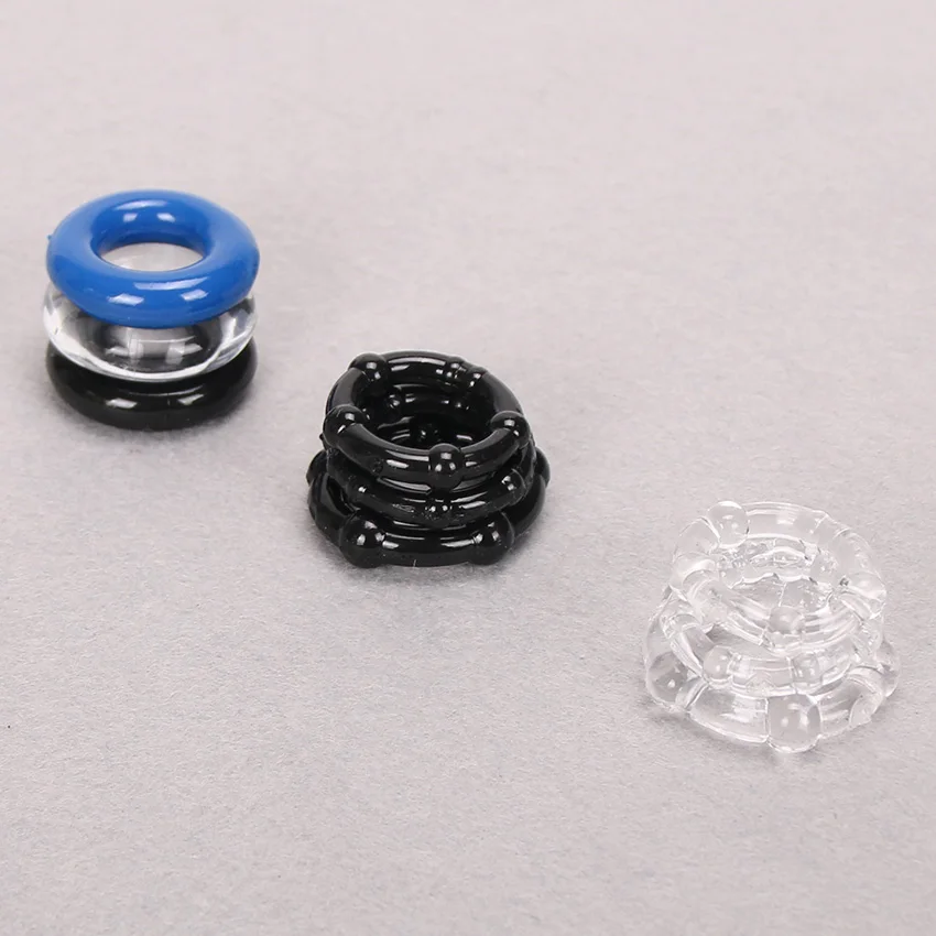3 pz/pacco anello in silicone con tempo di ritardo anelli prodotti per adulti giocattolo del sesso maschile soggiorno flessibile ciambelle anelli regalo del partito_voghion.com
