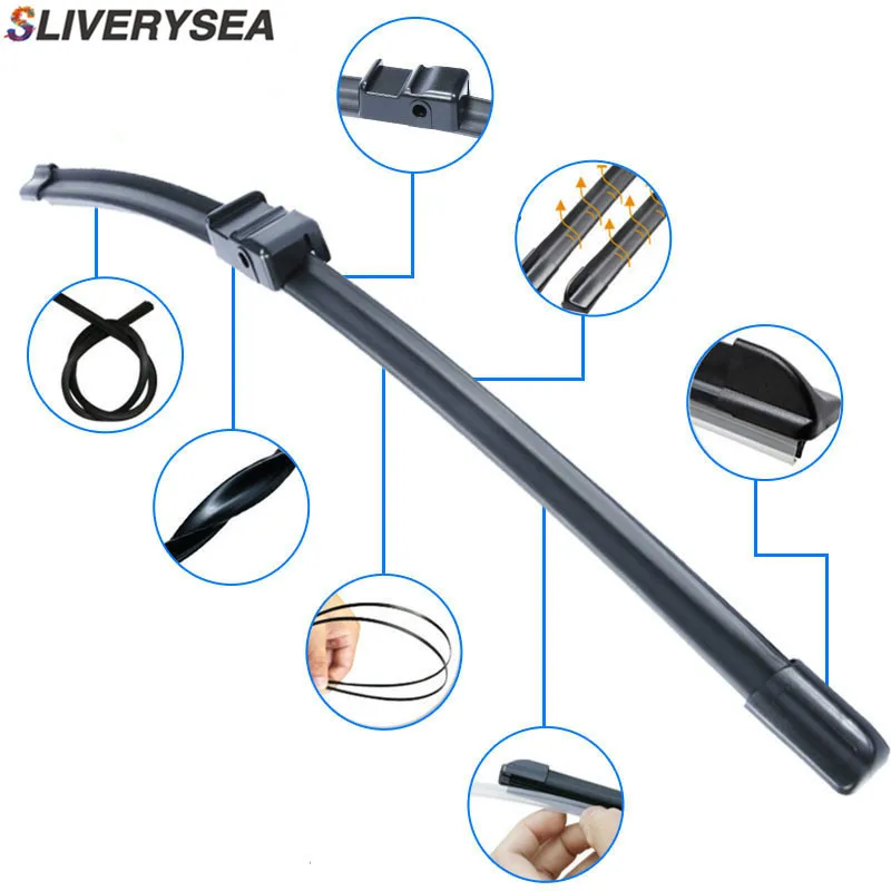 Лезвия стеклоочистителя SLIVERYSEA для VW Passat B5 2000 2001 2002 2003 2004 2005 лобовое стекло