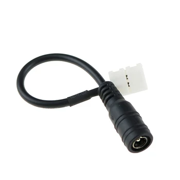 

1-4pcs 8mm 2pin connector with Female DC Adapter 153mm Cable for Single Color LED Strip 3528 3014 2835 SMD No Need Solder L