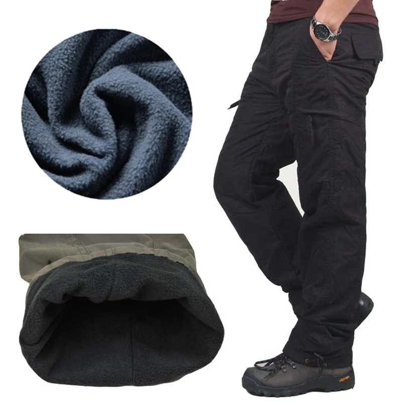 Goedkoop Plus size Winter Warm Dikke Militaire Cargo Broek Tactische Volledige Lengte Mannen Casual Multi Pocket Tactische Broek