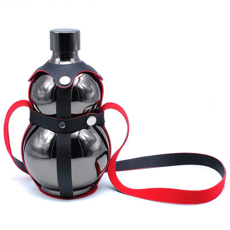 

1pc Gourd Shape Stainless Steel Hip Flask Portable Mini Picnic Wine Bottle Water Pot Kettle High Quantity Jug Pocket Flasks