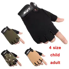 Пара наружных велосипедных перчаток, камуфляжные безопасные перчатки на пол пальца для взрослых, велосипеда, мотоцикла, рабочие перчатки для детей, мужские, женские, спортивные