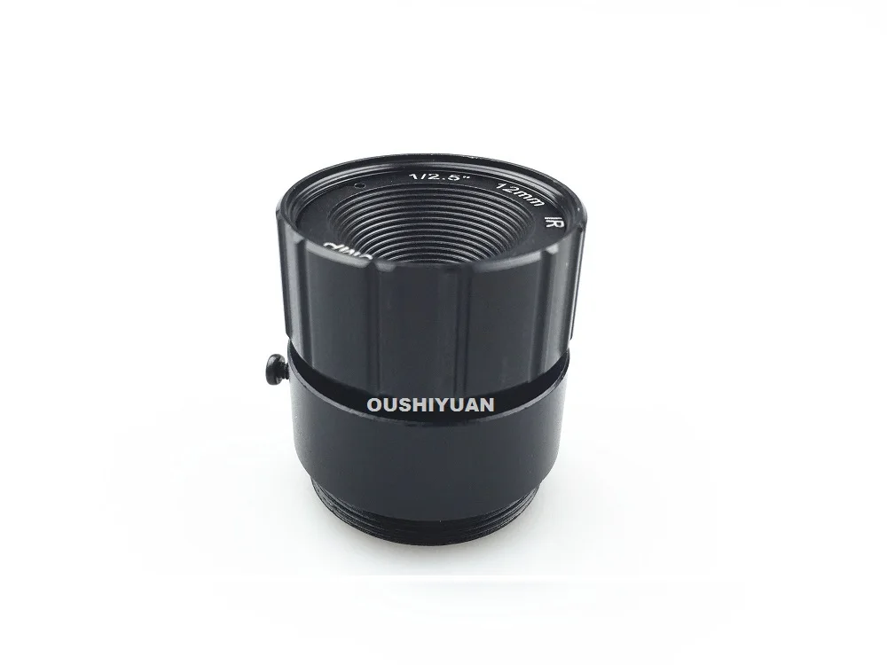 

CCTV 1/2.5" F1:1.2 Fixed Iris IR 12mm 3.0MP Optional CS Mount Lens For CCTV Camera