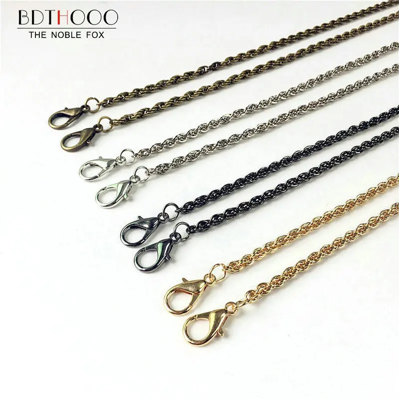 BDTHOOO 20pcs/lot 120cm Metal Chain Buckle Handle for DIY Replacement Handbag Shoulder Clasp Straps Bags Accessories Hardware