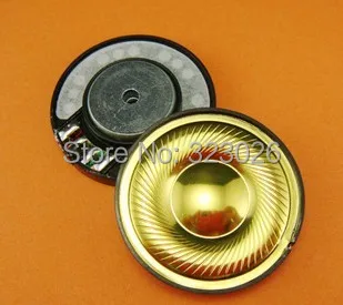 40mm speaker unit Gold diaphragm polymer unit middle hole copper rings headphone speaker 32ohms