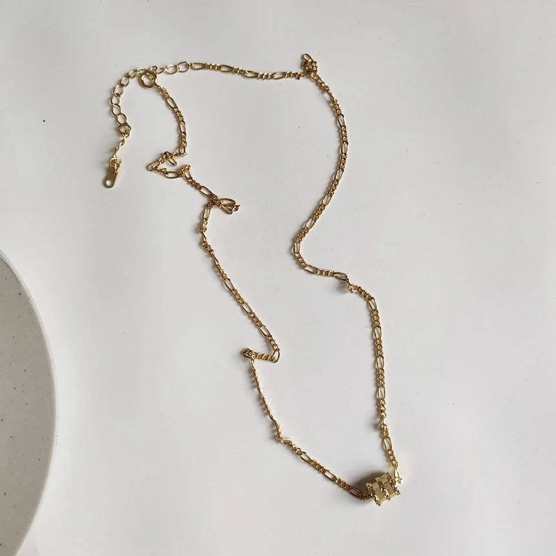 LouLeur бусины из стерлингового серебра 925 ожерелье Золотое простое креативное Новое корейское Стильное элегантное подвесное ожерелье для женщин ювелирные изделия