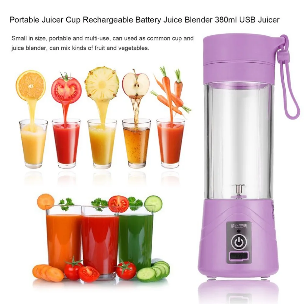 

Electric Fruit Juicer Machine Mini Portable USB Rechargeable Smoothie Maker Shake Juice Slow Juicer Bottle Squeezers Cup