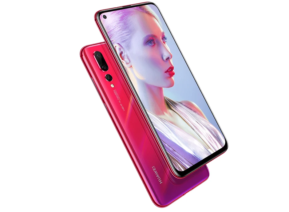 Смартфон huawei Nova 4, 6,4 дюймов, kirin 970, четыре ядра, Android 9,0, отпечаток пальца, ID, камера AI, батарея 3750 мАч