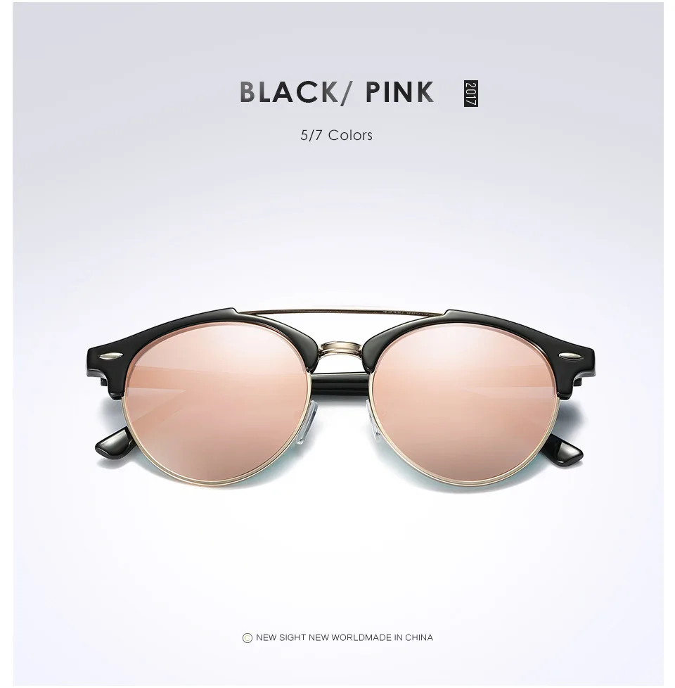 Bruno Dunn Classic Polarized Sunglasses Men Women Retro Brand Designer round Sun Glasses Female Male Fashion Mirror Sunglass ray