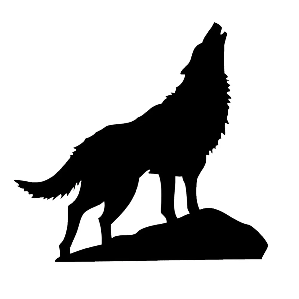 Hot Selling Howling Wolf Silhouette Vinyl Sticker Car Decal Rear Windshield Fashion Animals Art