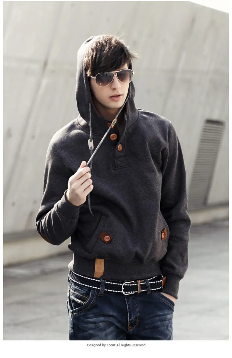 5Colors Men Sweatshirts Pullover Autumn Spring Hooded Tops Casual Male Hoodies Men Streetwear Muls Brand Jumpers M-3XL 2019 New 05