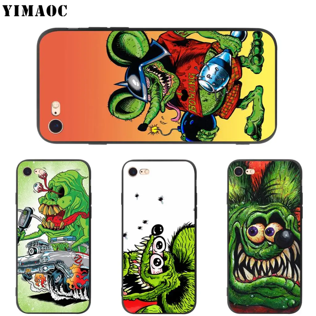 Мягкий чехол YIMAOC Tales of the Rat Fink для Apple iPhone SE 2020 5 5s 6 6s 7 8 Plus XR X Xs 11 12 Pro Max mini|Бамперы| |