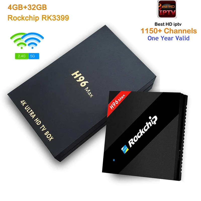 

H96 Max RK3399 Six Core TV Box 4GB 32GB Smart TV Box Android 7.1 USB 3.0 Type-c 4K HD Dual 2.4G/5G WIFI H.265 BT4.1 Media Player