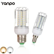 Светодиодный светильник с регулируемой яркостью E14 E27 SMD 4014 светодиодный светильник 45 64 80 126 светодиодный s AC 220V кукурузная люстра 12 Вт 18 Вт 21 Вт 25 Вт Супер мощное освещение
