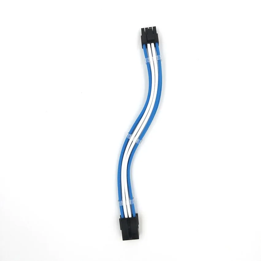 PCI-E 8Pin White_Light_Blue_extension_cable