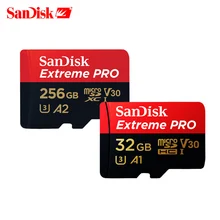 Карта памяти SanDisk Extreme Pro Micro SD карта 32 Гб 64 Гб 128 Гб microSDHC/microSDXC UHS-I C10 U3 V30 A2 TF карта для дрона камеры