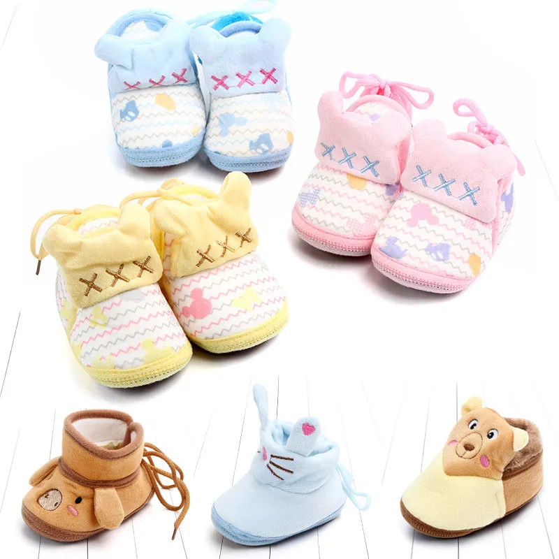 Домашняя обувь для малышей; хлопковые нескользящие ботиночки; зимняя обувь для маленьких мальчиков и девочек; тапочки для новорожденных; обувь; ботиночки