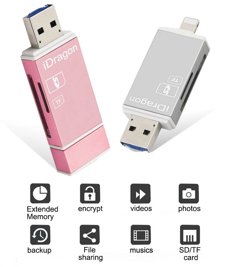 UTHAI R004 мульти кард-ридер 3в1 Lightning/Micro USB/USB2.0 TF/SD карта адаптер для iPhone 7 8 11 X XR