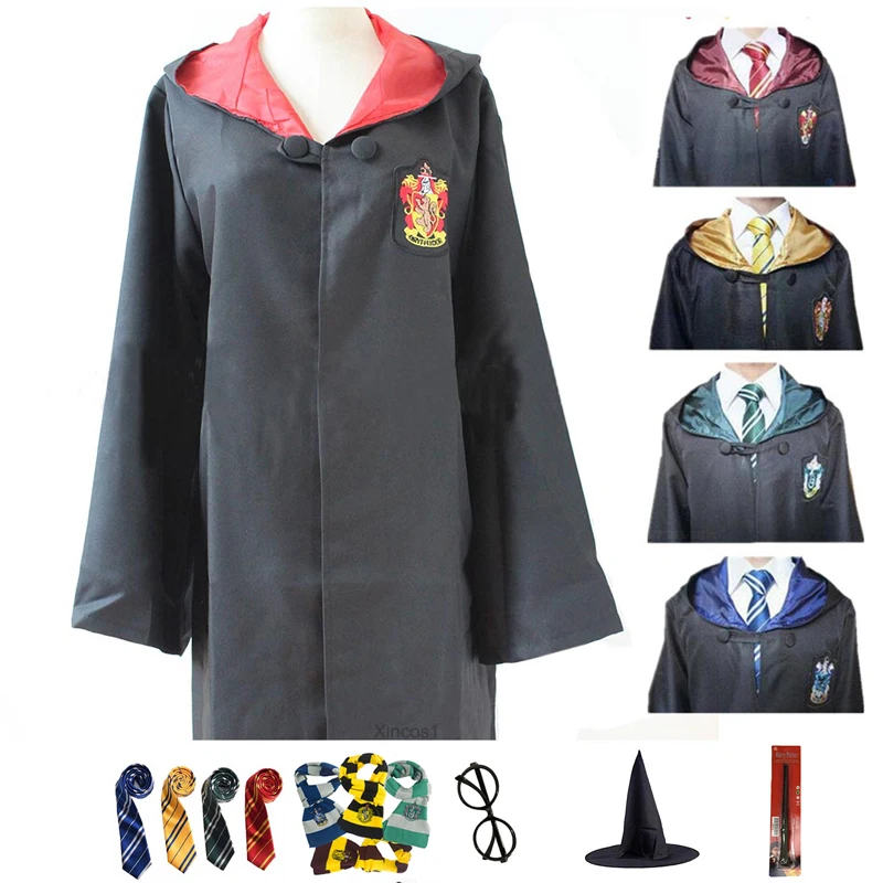 

Magic Cloak Harris Potter Costumes Robe Ravenclaw Gryffindor Hufflepuff Slytherin Cosplay Costume For Kids Adult Dropshipping