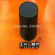 High-grade straight JW leather dice cup cortex Hennessy screen entertainment dice colors colors cup dice cup shake cup