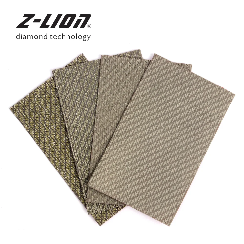 

Z-LION 4pcs Diamond Sanding Screen Dry Wet Diamond Polishing Abrasive Paper Sheets Sandpaper for Stone Glass Ceramic Concrete