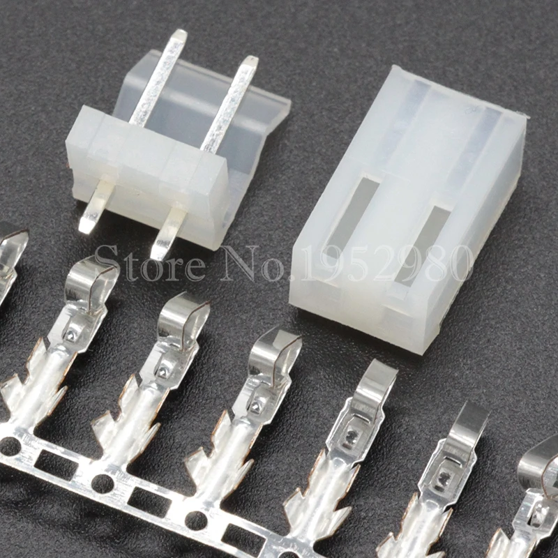 50Set/Lot CH3.96 Connector 2Pin 180 Degree Straight Pin 3.96mm Wafer Header 3.96-A + Terminal Housing | Обустройство дома