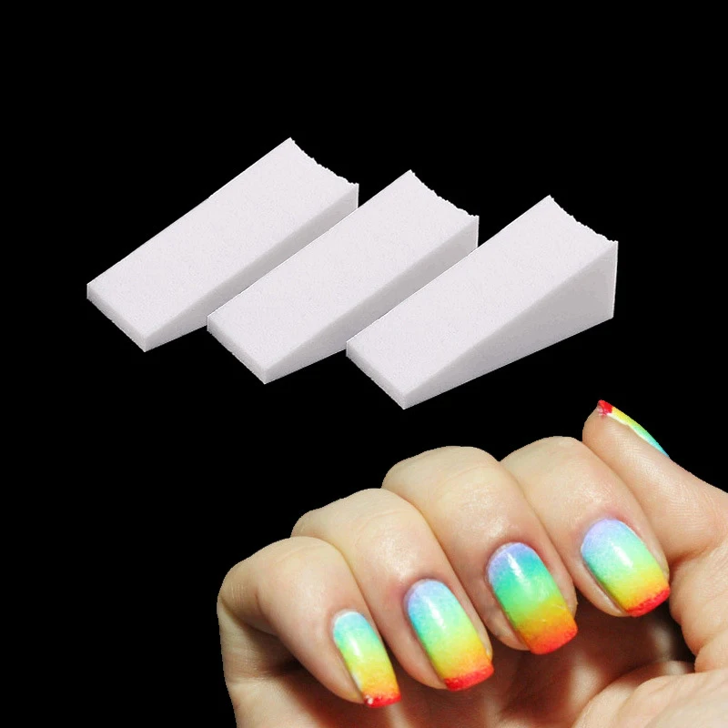 

8PCS Soft Triangle Nail Art Transfer Sponge Gradient Coloring Stamping Stamper Painting Image Stamp Foam DIY Polish Gel UV Tool