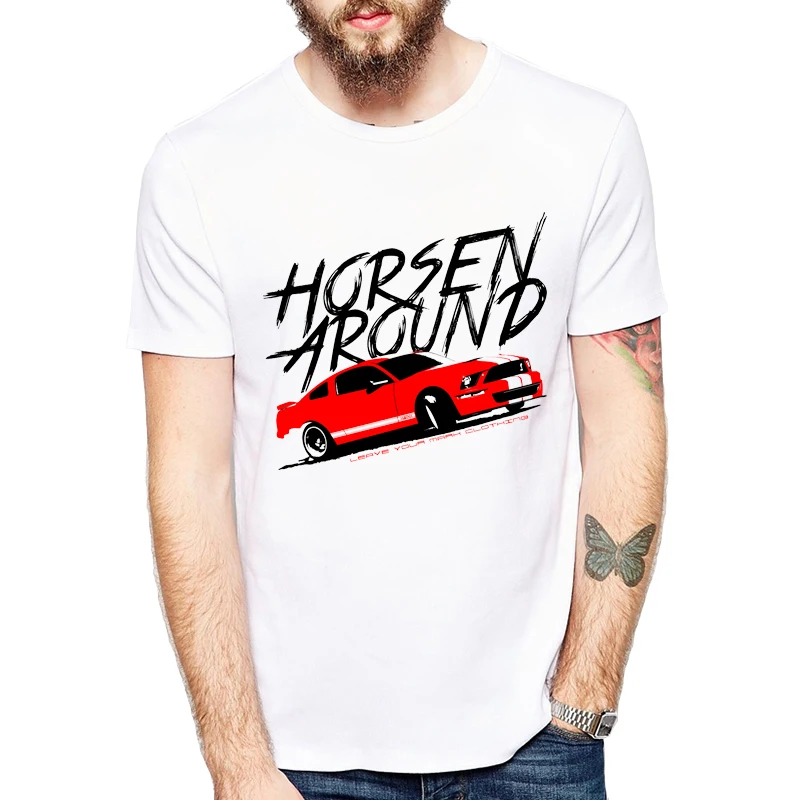 Мужская Летняя Классическая футболка Drift Car/закате city car белая с изображением