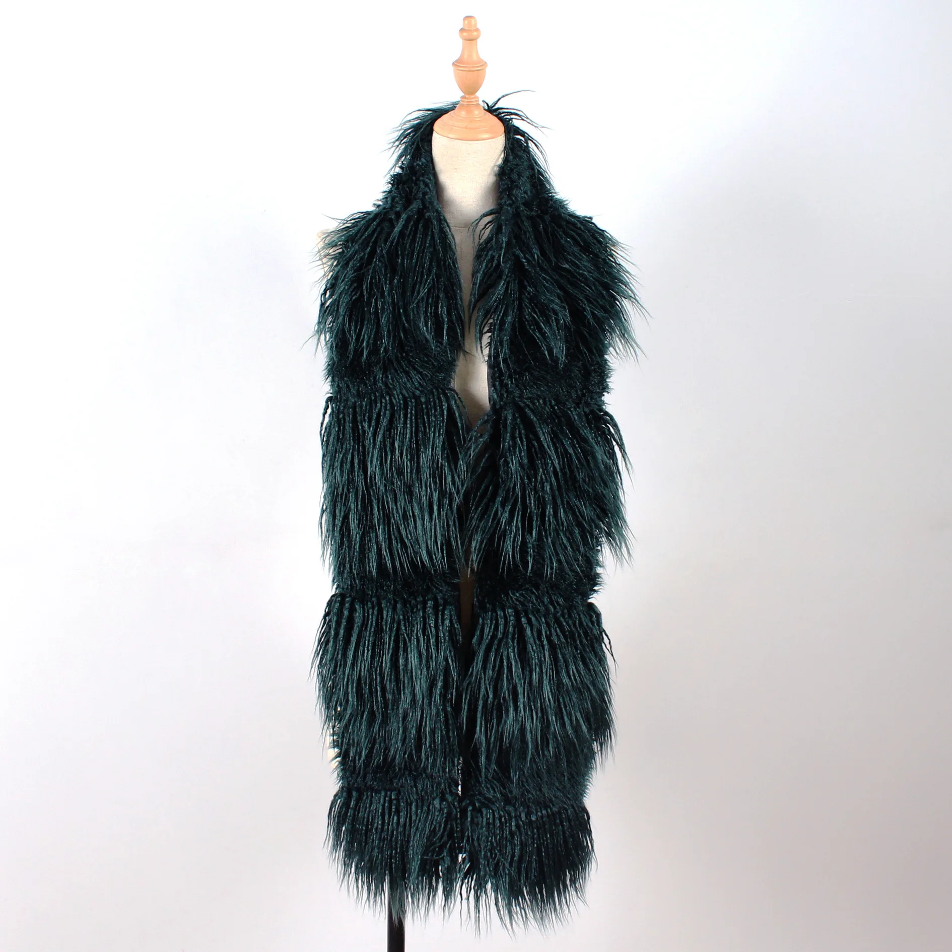 Lady Blinger faux sheep fur scarves long pile BOA warm winter fur scarves combination fur shawls and wraps