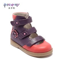 Princepard детские ортопедические обуви из натуральной кожи деткие Сандалии для девочек поддержка свода стопы Обувь, для маленьких девочек мягкая подошва Обувь ортопедические Обувь дети деткие туфли босоножки