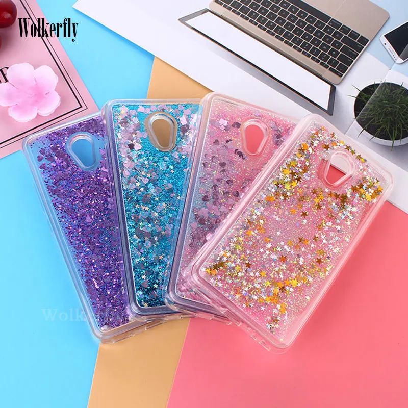 

Dynamic Liquid Quicksand Case for Meizu M6 Note M5S M3S M3 Note M5 Note MX6 Pro 6 Glitter Love Heart Star Cover Soft TPU+PC Case