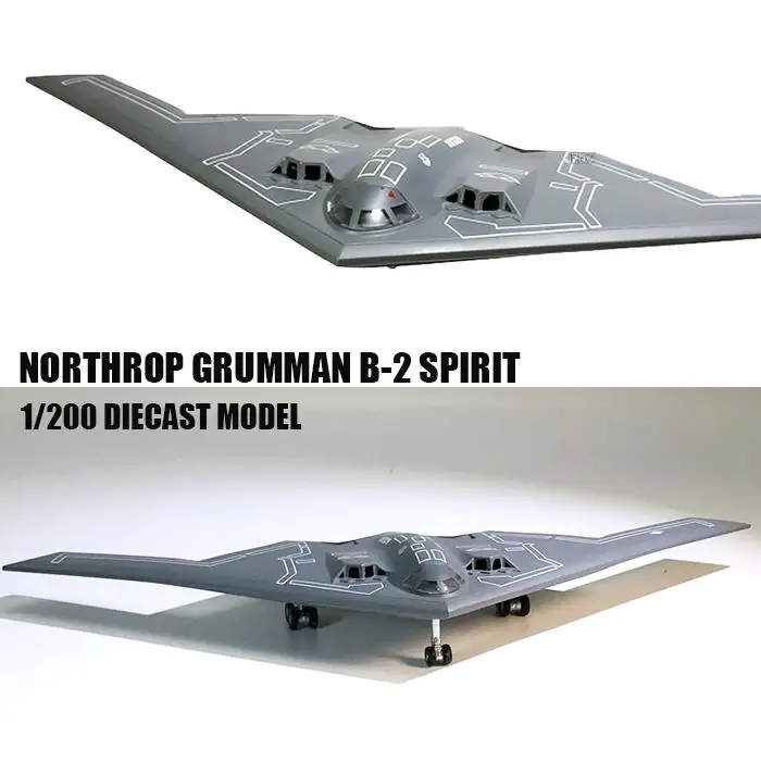 

USA Northrop Grumman B-2 Spirit 1/200 DIECAST Aircraft Bomber plane Model