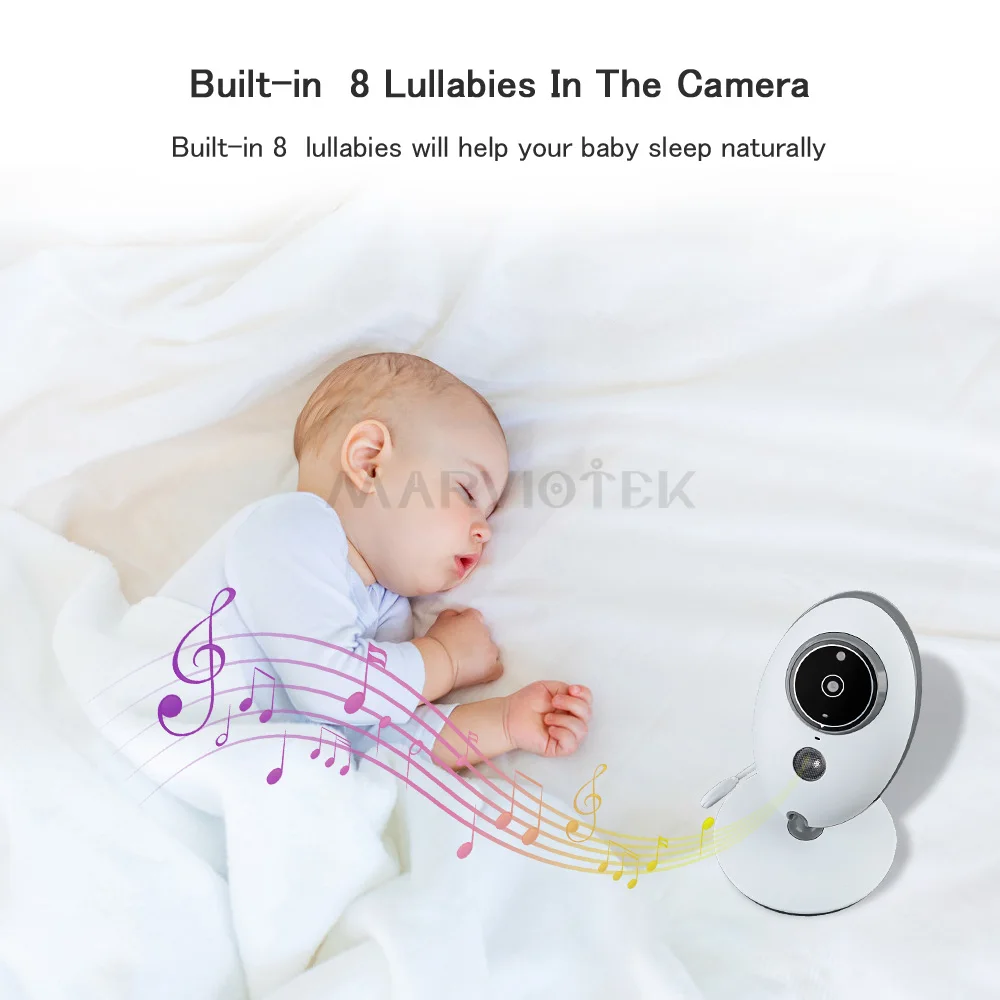 Baby Monitor 2.4 Inch LCD Audio video nanny Music Intercom Wireless Baby Cameras wifi Baby Walkie T