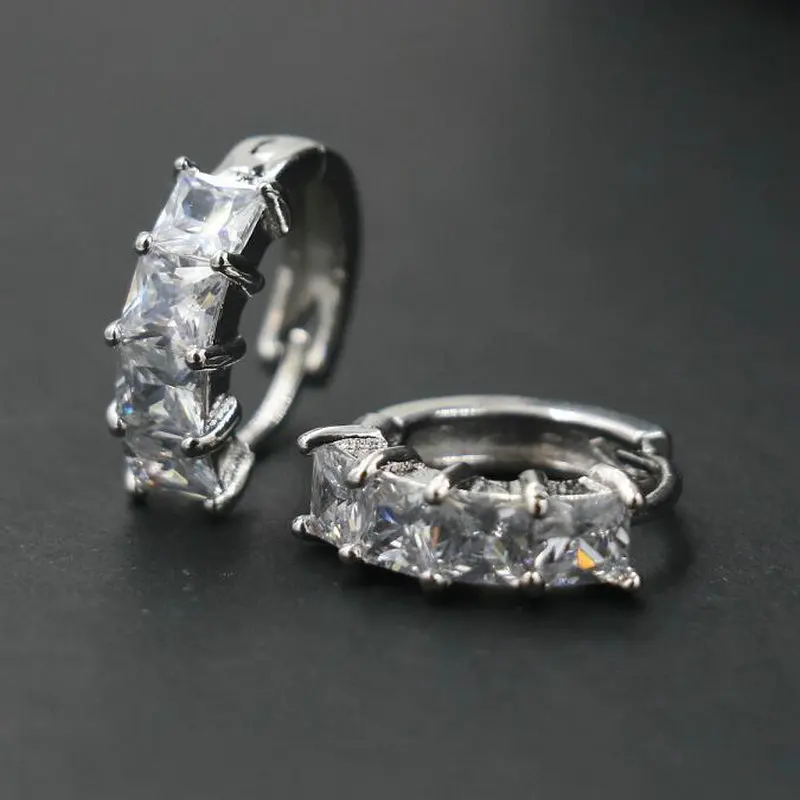 BPPCCR Romantic Classic Gold Color Shining Crystal Hoop Earrings For Women Free Shipping Zircon Pendientes brincos | Украшения и