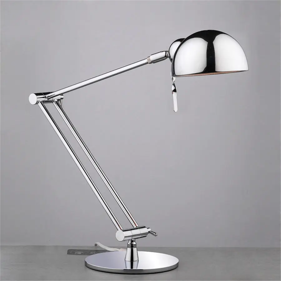 

Nordic simple rocker telescopic folding LED business table lamp office study reading desk lamp bedroom long arm lighting fixture