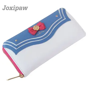 

Female Purses Women Leather Wallet Long Female Bag Purse Ladies Fashion Zipper Phone Sailor Moon Wallet Brand Kawaii Bow Pocket